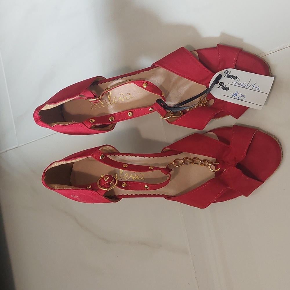Red Tango Dance Shoes